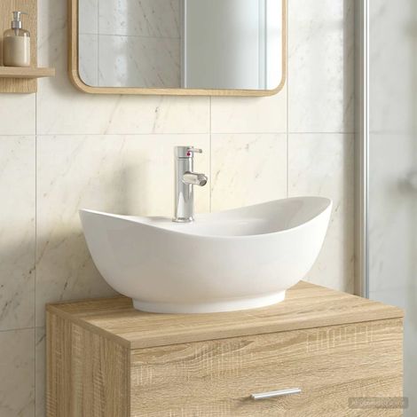 vidaXL Bathroom Wash Basin Chrome 59 x 35 x 21 cm Metal (1/5)