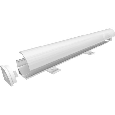 Profilo P53 alluminio lunghezza 1200mm. con schermo bianco con touch dimmer bianco (1/3)