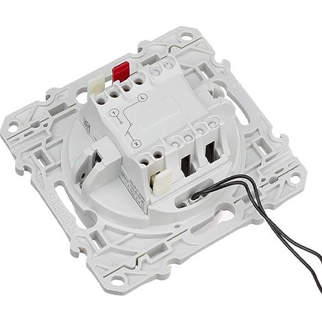 Pièce pour interrupteur - Pièce d'interrupteur 1 voie et 1 clé de couleur blanche, idéale pour les installations électriques. (1/5)