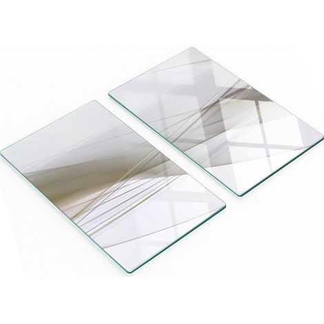 Tableros decorativos multifuncionales de madera templada para cocina, dise帽o abstracto, 2x30x52 cm