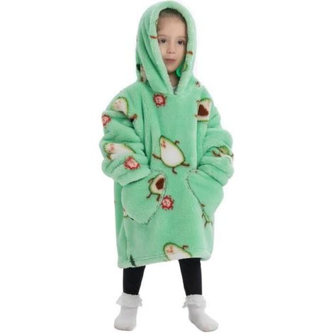 1 Couverture à capuche, Velours doux, 75 cm, Poche pratique, Enfants 3-6 ans (1/4)
