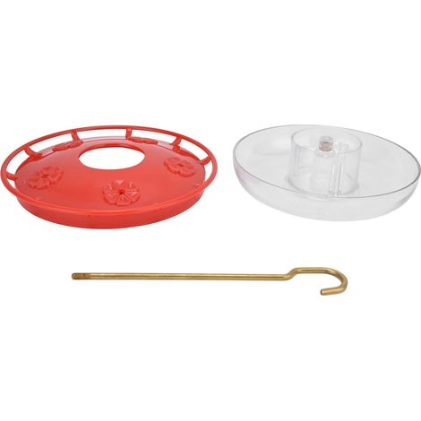 Mangeoire oiseaux suspendue – plateau semences profond – balcon – rouge (1/5)