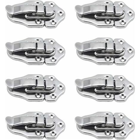 8 Fermoir à bascule loquets Verrou à bascule Fermeture a Levier Fermeture pour coffret à bijoux Coffrets Cadeaux Coffre à Outils valise et Coffre - Argent (1/4)