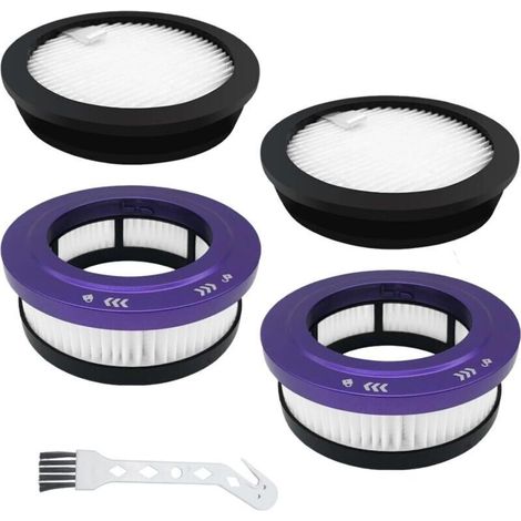 HEPA-Filter-Ersatzset, kompatibel mit dem kabellosen Staubsauger Anyson Stars 5 (45000 Pa/550 W/70 min), waschbar und wiederverwendbar, 2 Vorfilter, 2 Nachfilter, 1 Reinigungswerkzeug (1/4)