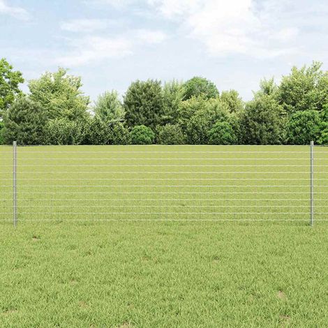 Zaunpfosten 11 pcs Silber 60 cm Stahl