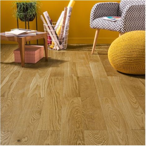 M BARLINEK, lackierte helle Eiche, starkes Laminatparkett, L.13 cm Sans marque