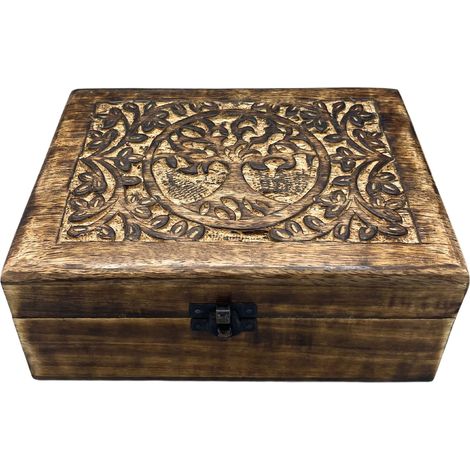 Caja de Recuerdos Grande de Madera 20x15x7,5cm - Ãrbol de la Vida