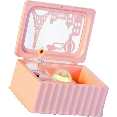 Drehbare Ballerina-Spieluhr, musikalische Schmuckaufbewahrungsbox, ideales Geburtstagsgeschenk, Schreibtischdekoration (1/5)