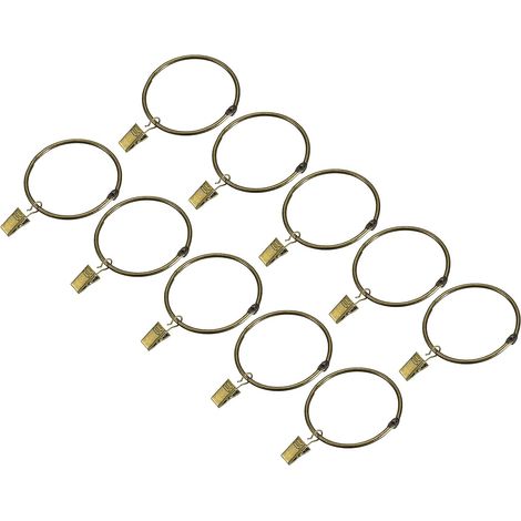 40pcs Anneaux à Pince de Rideaux avec Pince Bronze 50mm (1/5)