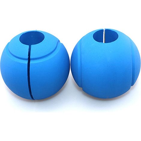 Grip Pour Haltères Et Barres - Silicone Épais - Convient Aux Barres De 25 À 30 Mm - Bleu - Lot De 2 (1/5)