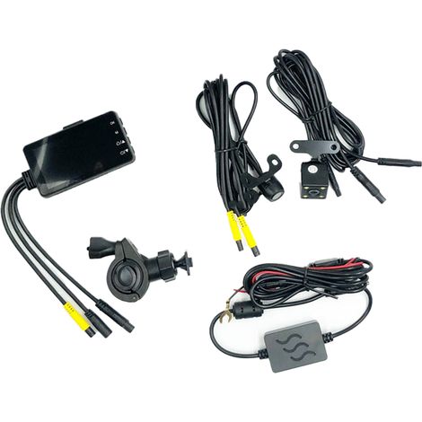 2 caméras moto avec écran LCD 3 pouces, résolution avant 720p et arrière 480p, objectif étanche IP65 (1/5)