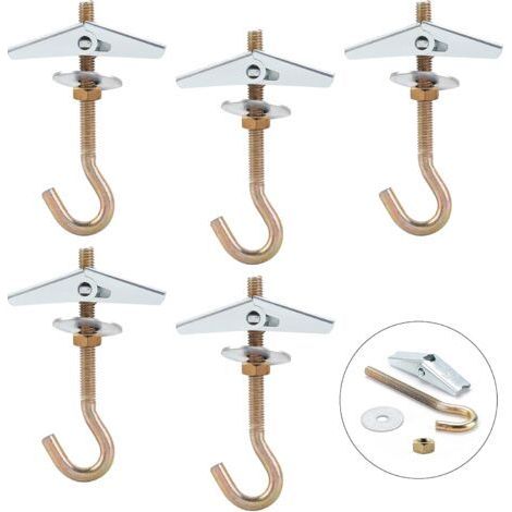 Crochet Plafond,M6 85mm Crochet Fixation Plafond,Crochet Lustre Plafond(5Pcs)-ARCAN (1/5)