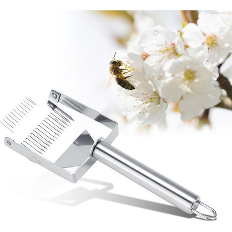 Doppelnadel-Bienenstock-Öffnungsgabel aus Edelstahl, Schaber/Schaufel, Imkerwerkzeug (1/5)