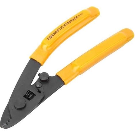 Crimping Pliers, Fiber Optic Stripper, 3-Hole Fiber Stripper with Hex Socket Wrench (1/4)