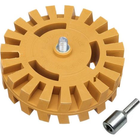 26mm Épaisseur 4Inch Voiture Pneumatique Disque de Dégommage en Caoutchouc Disque à Roues Dégommage Disque à Décoller Pour Suppression de Voiture Décalcomanie Rayures Autocollant Jaune (1/5)