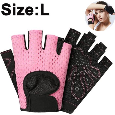 1 Paire Gants de musculation, respirants avec rembourrage, gants sans doigts, antidérapants pour fitness et cyclisme (1/5)