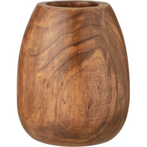 Vase moyen en bois marron Jacobia D 34 cm (1/2)