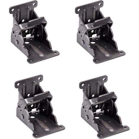 Charnières Autobloquantes,Support de Support Pliable Raccords de Jambe et Accolade de Coin,Pour les Pieds Pliants établi Pliant,(2 Set) (1/5)