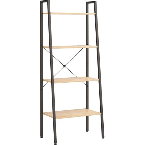 Maison Exclusive - Standregal 4 Böden Hellbraun und Schwarz 56x35 (1/5)