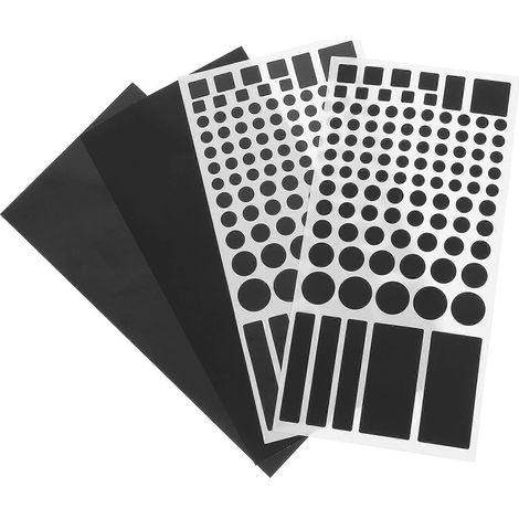 4 feuilles d'autocollants pour interrupteurs, autocollants pour appareils électroménagers, autocollants pour lumières LED, ruban occultant pour LED. (1/5)