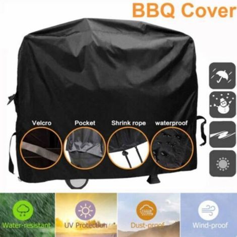 Housse de barbecue imperméable, 6 tailles (190x71x117 cm), pour barbecues à gaz, à charbon et électriques. (1/4)