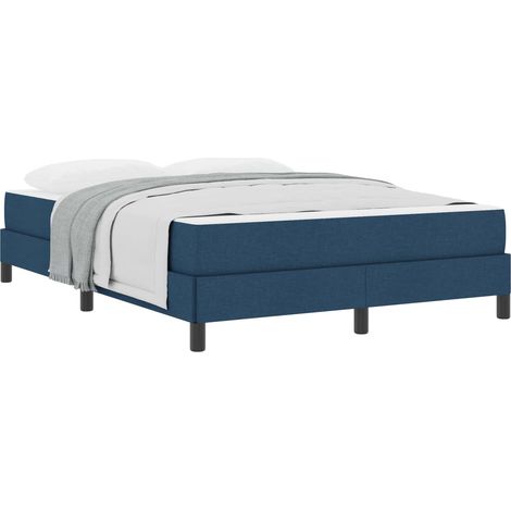 Maison Exclusive - Letto a molle con materasso Blu 140 x 200 cm Tessuto