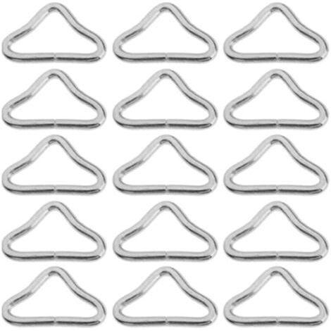20 anneaux triangulaires métalliques haute résistance pour trampoline, accessoires de rechange pour tapis de trampoline [DB] (1/5)