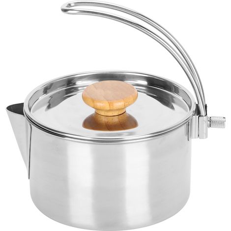 Tragbarer, faltbarer Wasserkocher aus Edelstahl für Kaffee und Tee im Freien, ideal zum Grillen, Campen und Picknicken (1/5)