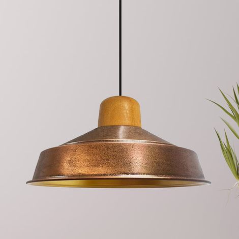 Handbemalte Industrielle Hängeleuchte aus Kupferfarbe Metall – Vintage-Kronleuchter E27 Ø41 cm für Wohnzimmer, Schlafzimmer Oder Esszimmer (1/3)