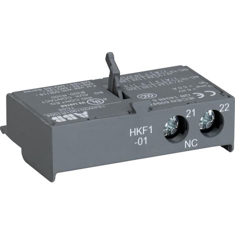 Contacteur auxiliaire frontal 1NF pour disjoncteur MS/MO1XX 1SAM201901R1004 ABB H450262