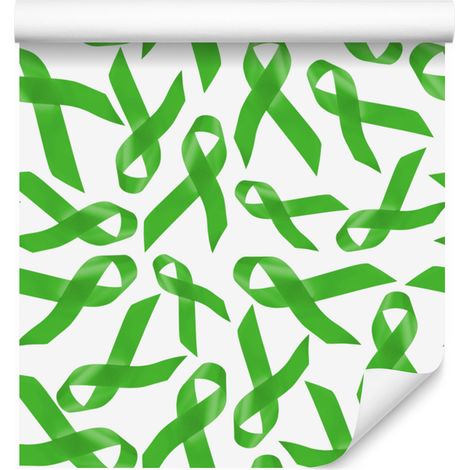 Papel pintado de cintas verdes, blanco y verde, para salón y dormitorio, 50x1000 cm (1/5)