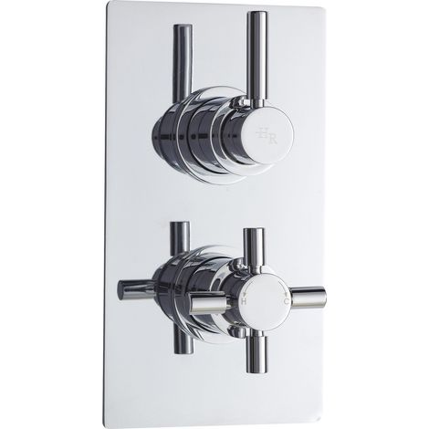 Hudson Reed Tec Pura Concealed Shower Valve with Diverter Dual Handle - Chrome (1/5)