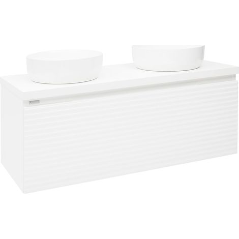 Naturel Mobile bagno Savona 118x43x44,8 cm bianco lucido naturale con righe (SAVONA120BID)