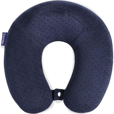 Nackenkissen Reisekissen Memory Foam U-Form für Auto, Flugzeug, Zuhause, Büro Marineblau (1/5)