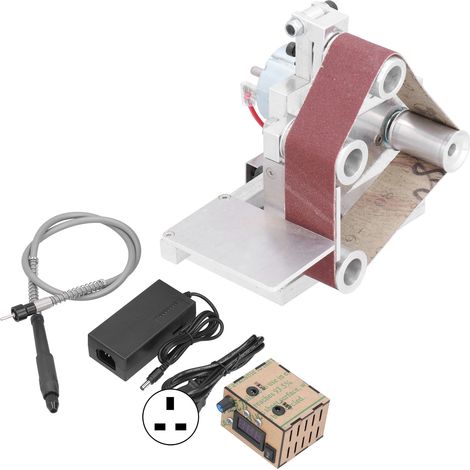 Ponceuse à bande mini électrique DIY Polisseuse Machine 30 Type 7 Vitesses DC12-24V 110-240V Prise UK (1/5)