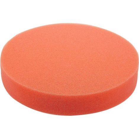 Kit de tampon de polissage en éponge plate souple de 150 mm (6 pouces) pour polisseuse automobile. Couleur : orange. (1/5)