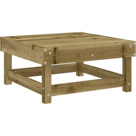 Tabouret de jardin en bois de pin imprégné (1/5)
