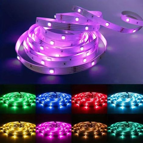éclairage d'ambiance, rubans lumineux Bande lumineuse LED avec contrle des couleurs RGB, contrle infrarouge 5V à 24 touches(Y040) (1/4)