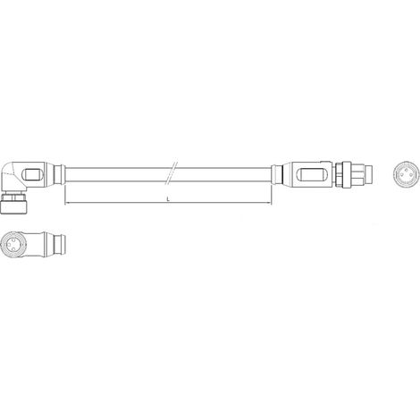 TE Connectivity 2-2273125-4 Sensor-/Aktor-Steckverbinder, konfektioniert M12 Stecker, gerade, Buchse