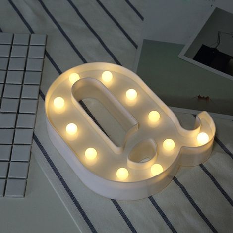 Lettre Lumineuse LED - 22 cm - En Plastique ABS PP - Pour Décoration Intérieure Mariage Fête Noël Bar - Lettre N à Z - 1 Pièce (1/3)