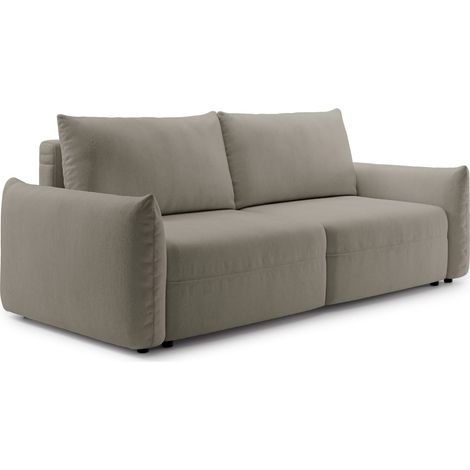 Selsey Theolla – 3-Sitzer-Schlafsofa mit Chenille und Bettkasten, Beige