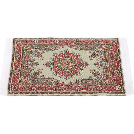Tapis tissé miniature pour maison de poupée à l'échelle 1:12, accessoire de décoration et cadeau pour enfant n° 2 (1/5)