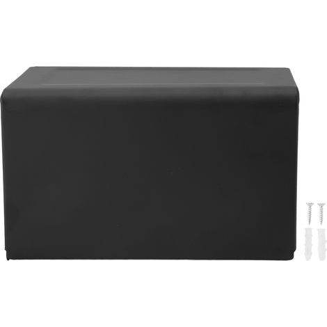Porte-papier hygiénique avec étagère, boîte de rouleau de mouchoirs murale étanche en aluminium pour salle de bains et cuisine noir (1/5)