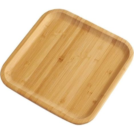1 Plateau De, Bambou, Bord Incurvé, Résistant, Cuisine Salle À Manger (1/5)