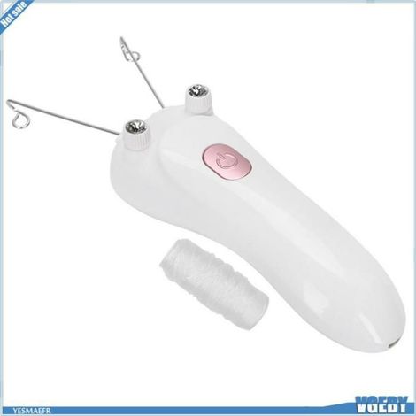 VGEBY Épilateur de filetage Épilateur à Fil électrique Décapant De Cheveux USB Chargeur épilateur à Fil De hygiene Rosâtre (1/5)