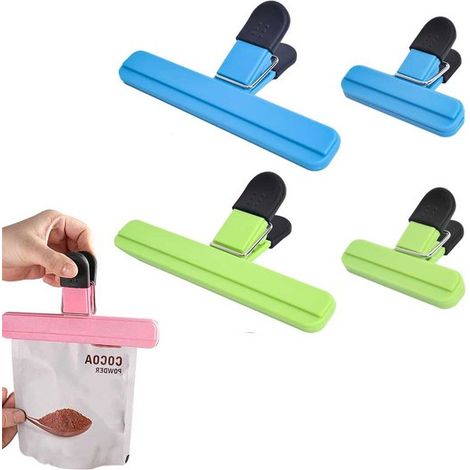 Confezione da 10 fermagli per sacchetti di patatine, clip per sacchetti di snack, clip per sacchetti alimentari, clip da cucina, clip per la conservazione, clip per imballaggi, robuste clip di chiusur (1/5)