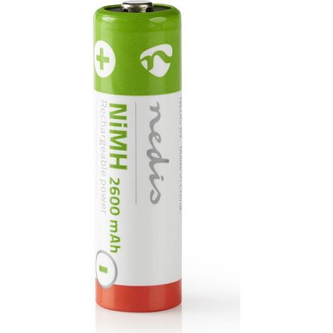 Piles ni mh rechargeables aa 12 v dc 2600 mah 4 blister (1/2)