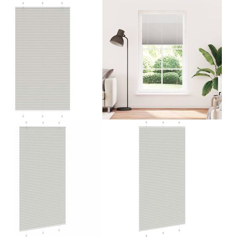 vidaXL Plissee Hellgrau 110x200 cm Stoffbreite 109,4 cm Polyester (1/5)