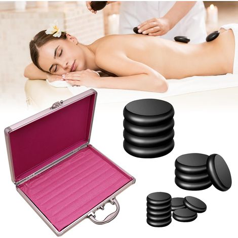 16-teiliges Hot-Stone-Massage-Set Hot-Stone-Massage-Set Hot-Stone-Heizgerät, Basalt-Massagesteine für Massage, Entspannung und Spa (1/5)