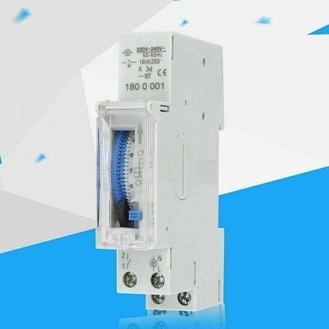 Programmierbarer Zeitschalter SUL180A – Mechanisch – Timer – 15 Minuten bis 24 Stunden – Standard-DIN-Schienenmontage – Zeitschaltrelais (1/3)